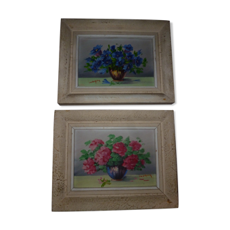 Pair of flower painting