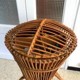Boite à couture en rotin, années 60