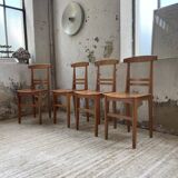 4 golden oak chairs