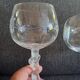 2 crystal wine glasses from Bayel, 20th century