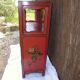 Meuble chinois laque rouge 2 portes