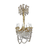 8-bulb tassel chandelier with garland