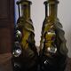 Set of 2 smoked cognac bottle soliflores