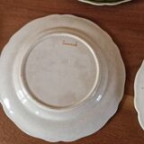 Badonviller - Set of 6 dessert plates in earthenware - Holly pattern