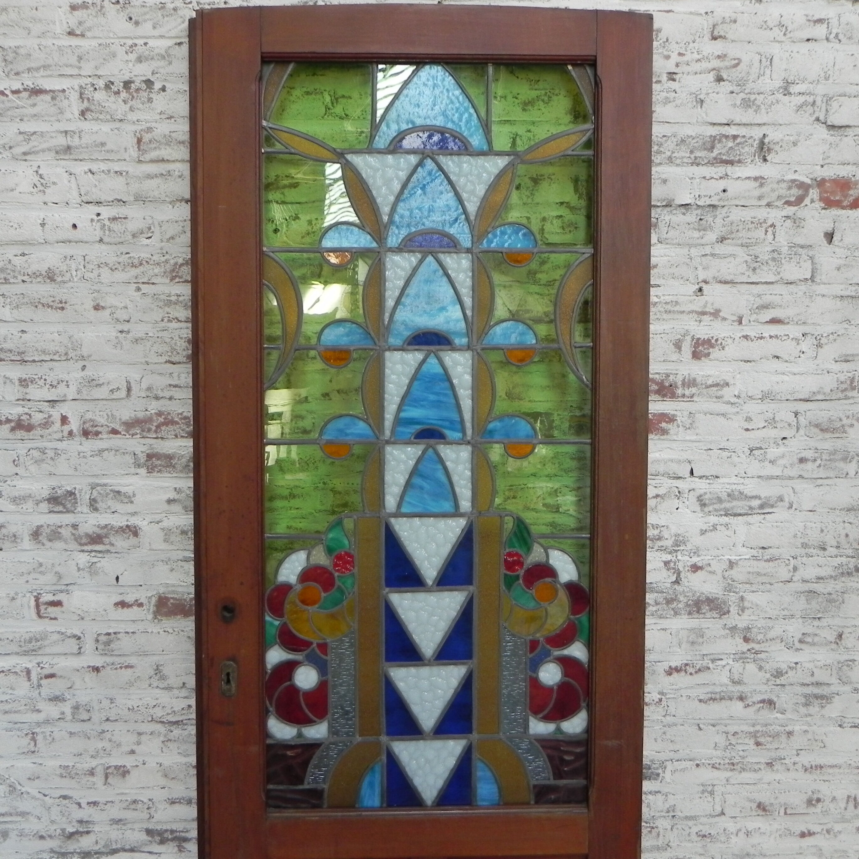 Art Deco stained glass door