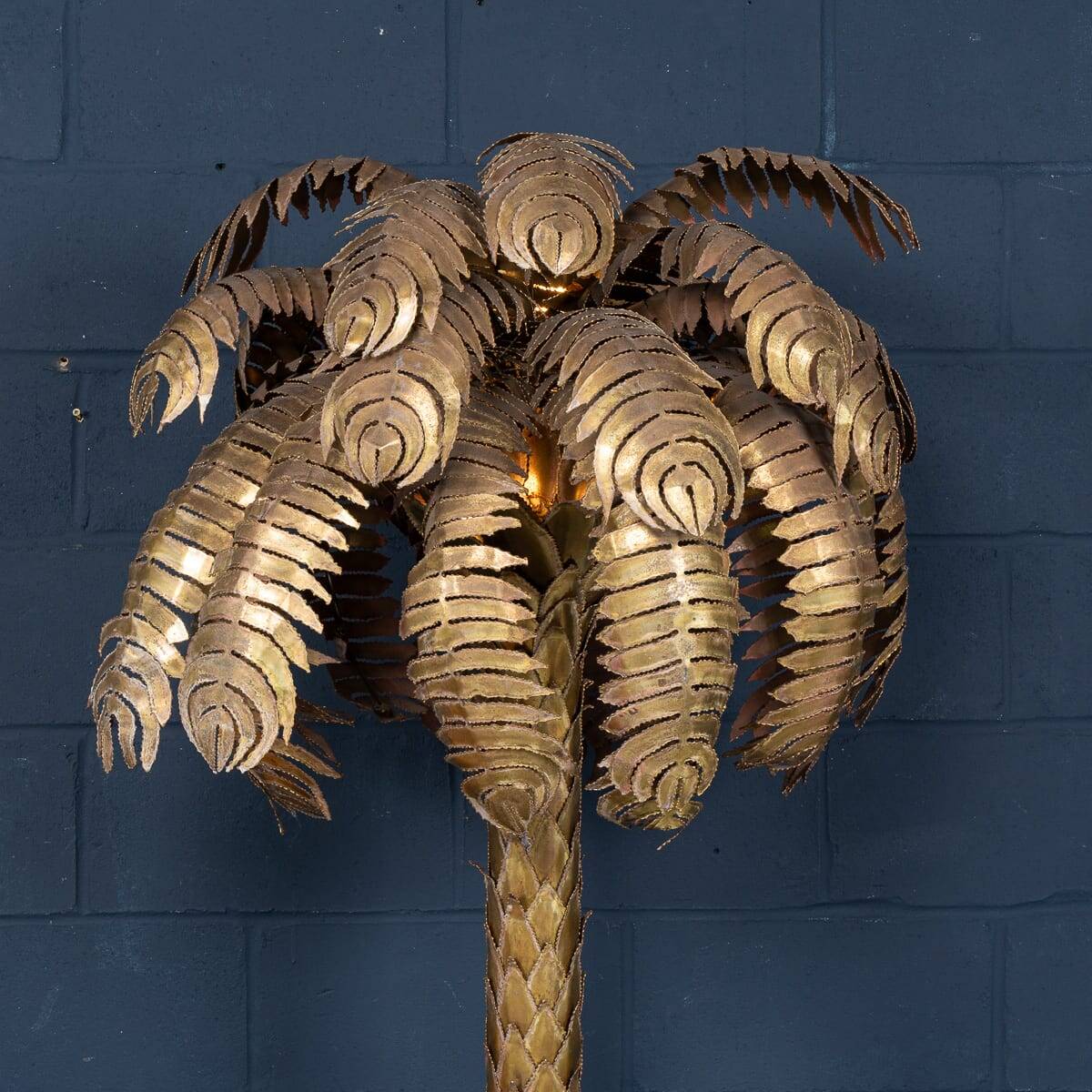 Lampadaire en palmier francaise du xxe siecle, christian techoueyres pour maison jansen