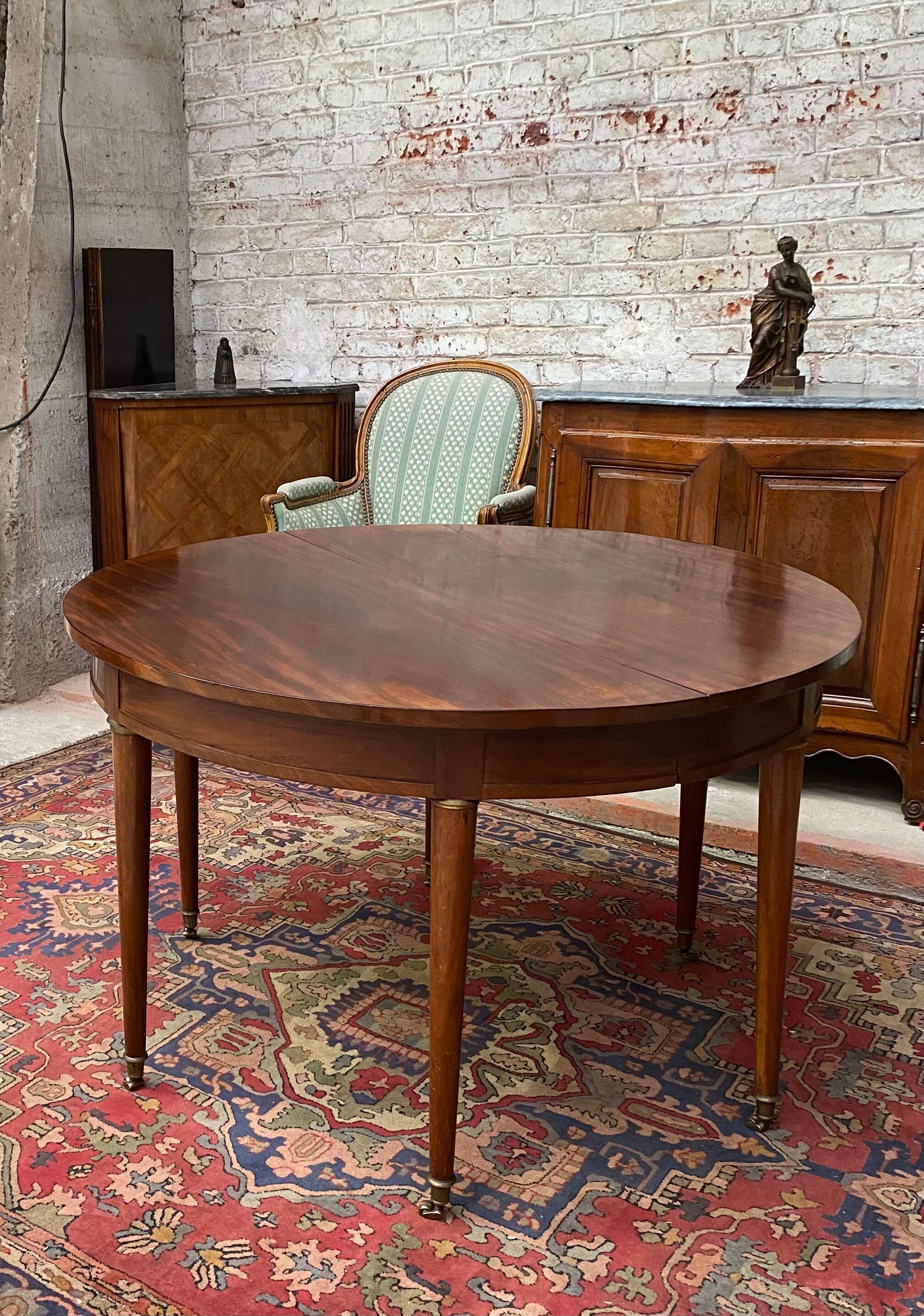 Mahogany Dining Room Table Period Louis XVI XVIII Eme Century