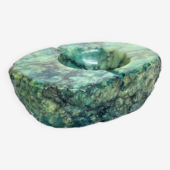 Vintage turquoise alabaster ashtray, 70s