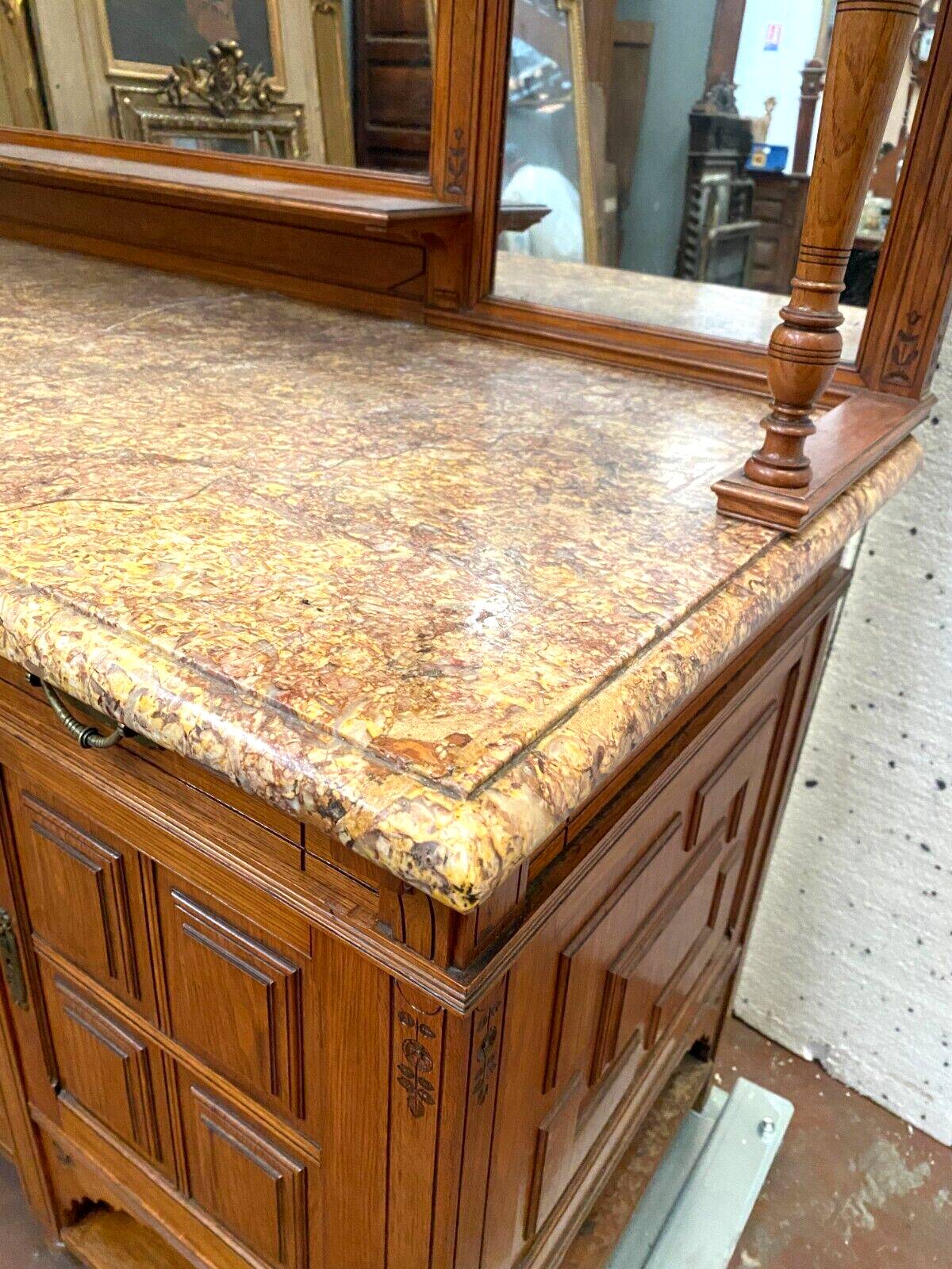 Showcase sideboard Louis XVI style solid wood XIX century