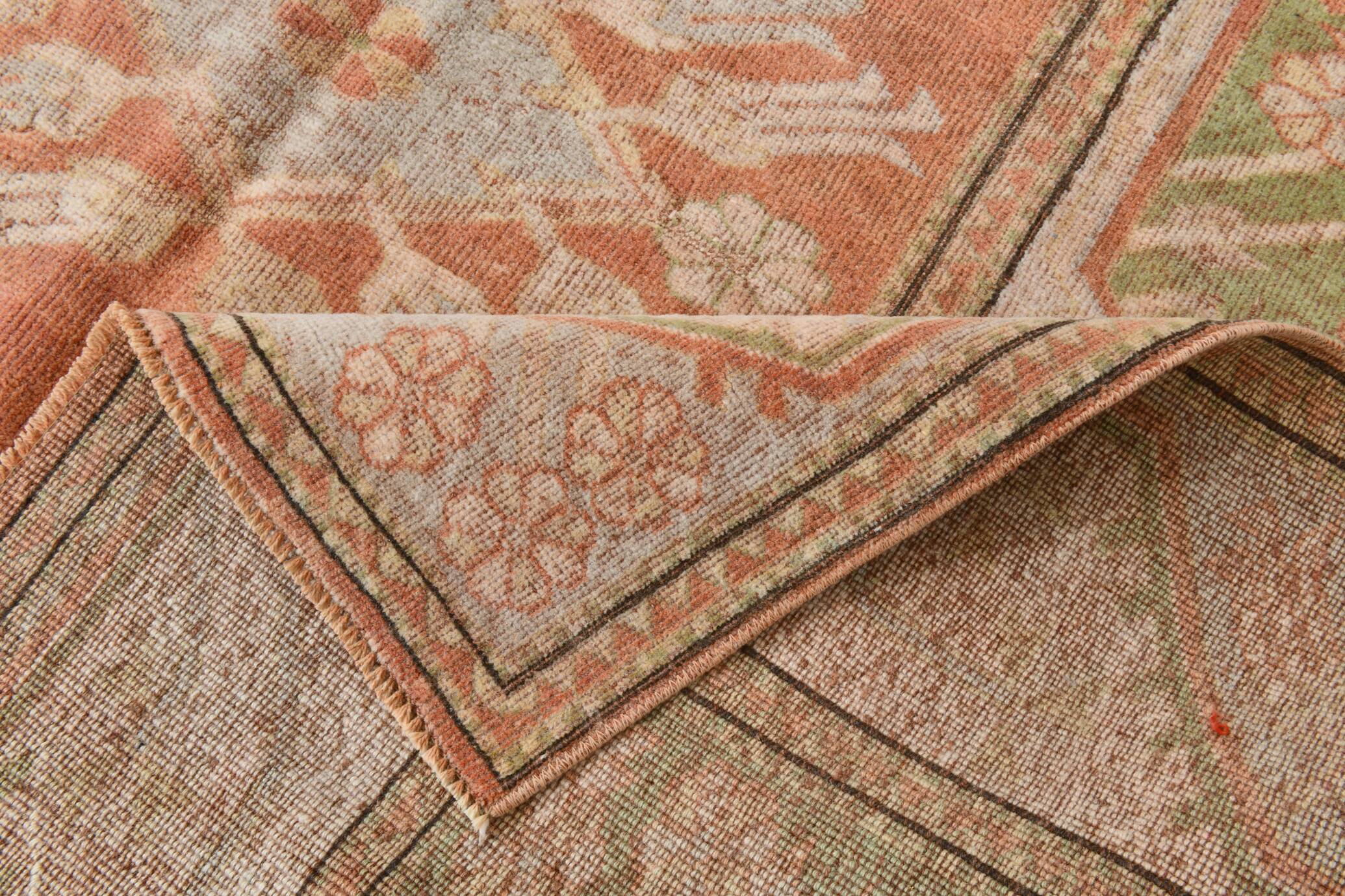 Tapis persan crème pêche 6x9, 195x275 cm