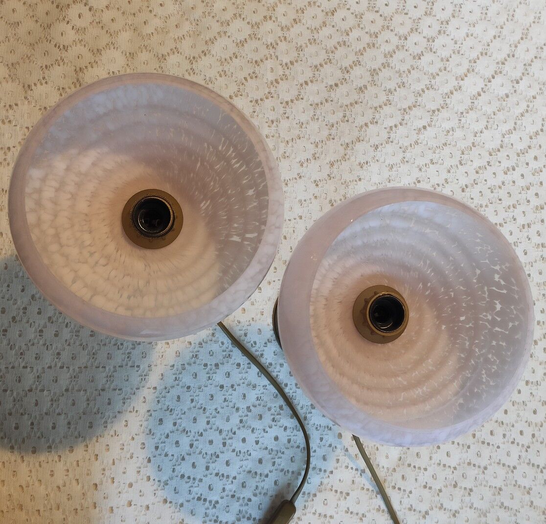 Duo de lampes en verre de Clichy