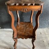 Table d’appoint ancienne bois gravé