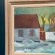 Original Swedish Oil on Canvas – "Vinter Kväll Viks" by Albert Krüger (1885–1965) – Signed – 1945 – Vintage and Framed