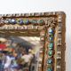 Mirror in stucco and coloured stones in the style of Creaciones Gobesso, Italy.