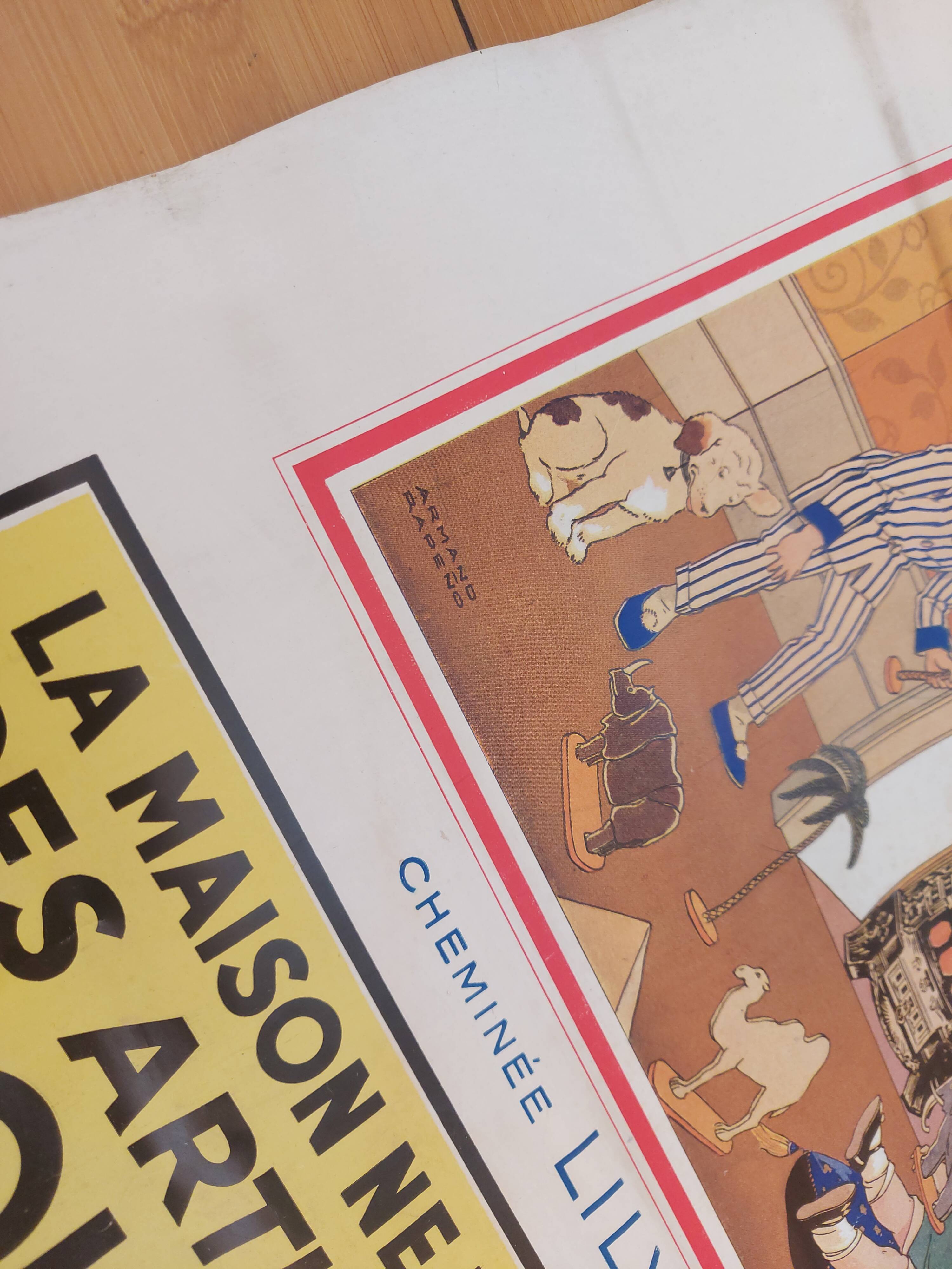 Lithographed poster heating Deville