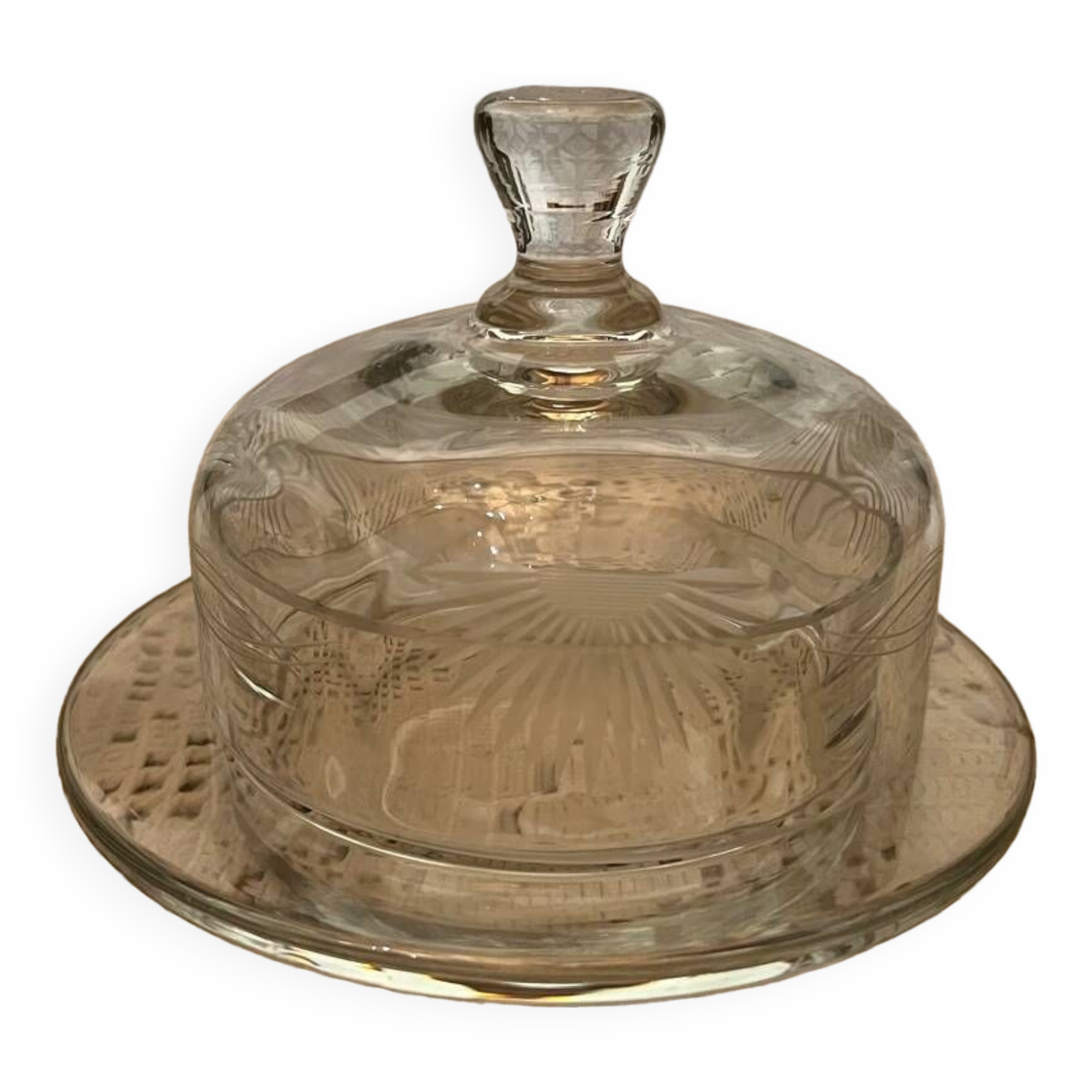 Beurrier coquillage en inox et verre avec couteau