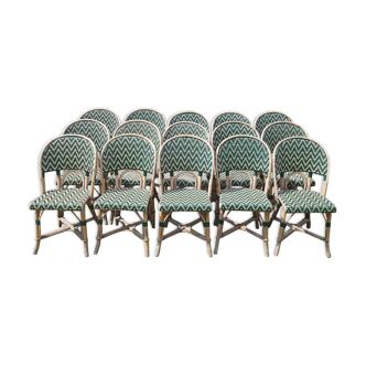 Lot of 15 bistrot terrace chairs Maison Gatti