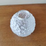 Small art deco ball vase in white glass paste