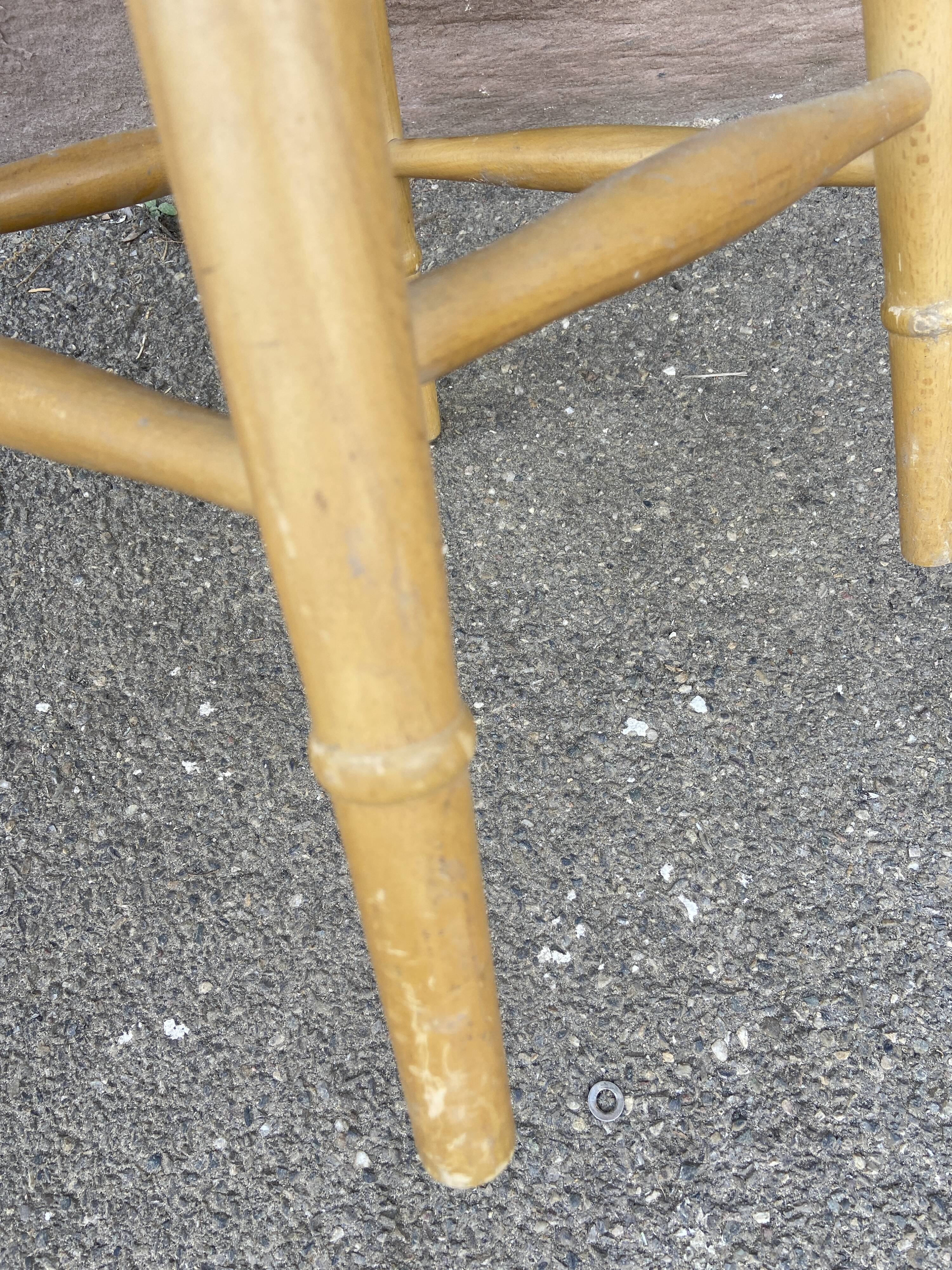 Paire de tabourets de bar bois 1960