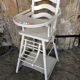 Chaise haute bebe baumann bois blanc vintage