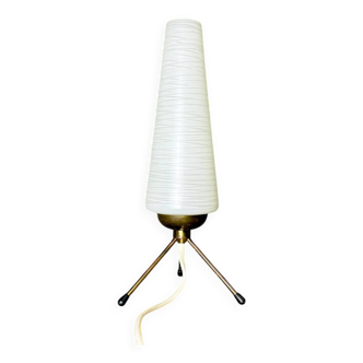 Lampe de table trépied en verre Space Age