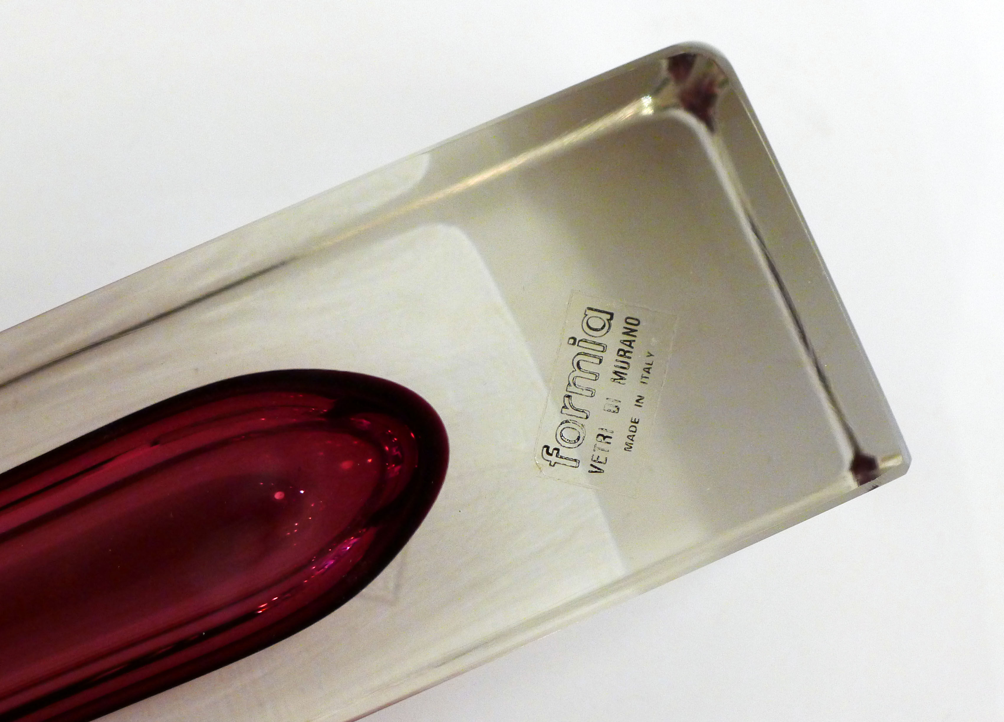 Large sommerso vase, Murano glass