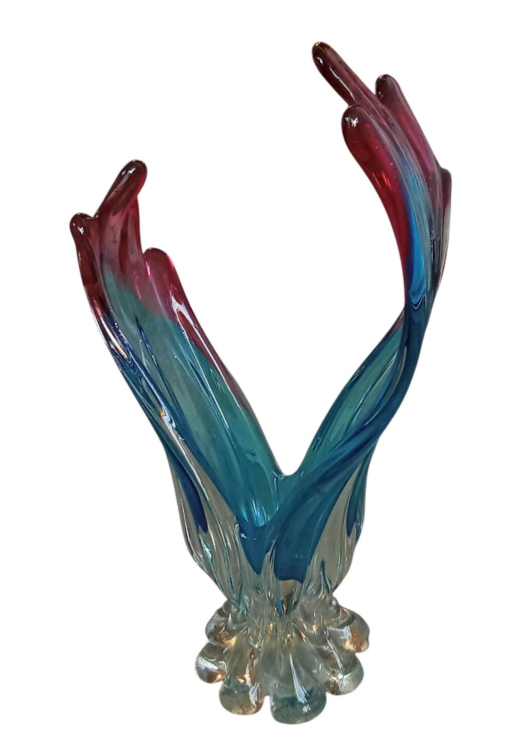Large Murano cut vase