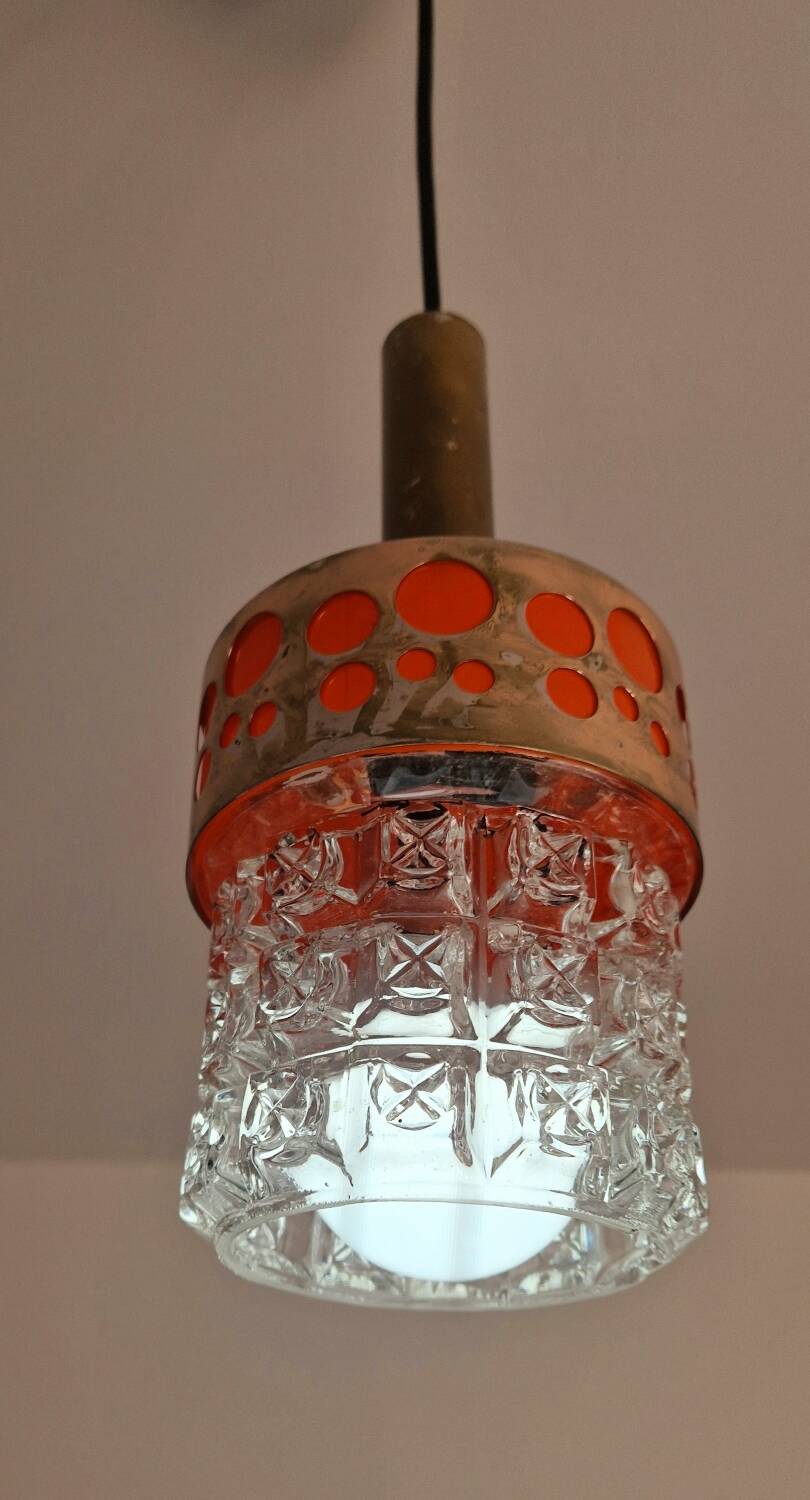 Raak glass and metal suspension 1970