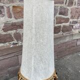Vintage floor lamp wood & fabric 1970