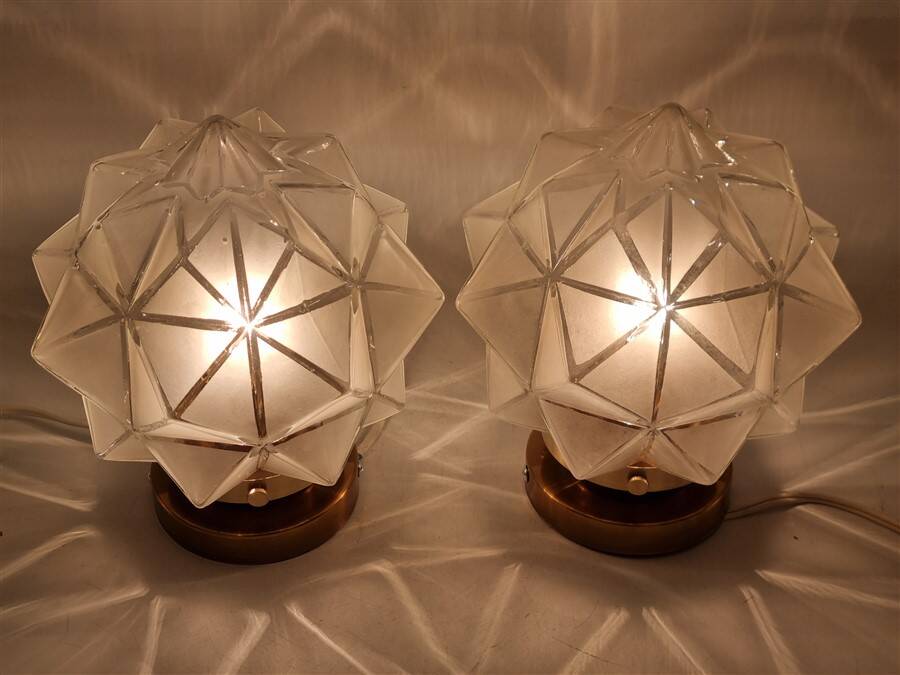 Pair of star wall lights