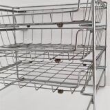 Chrome steel mail sorter, 70s design
