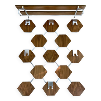 Large Scandinavian Wall Coat Rack , Wood