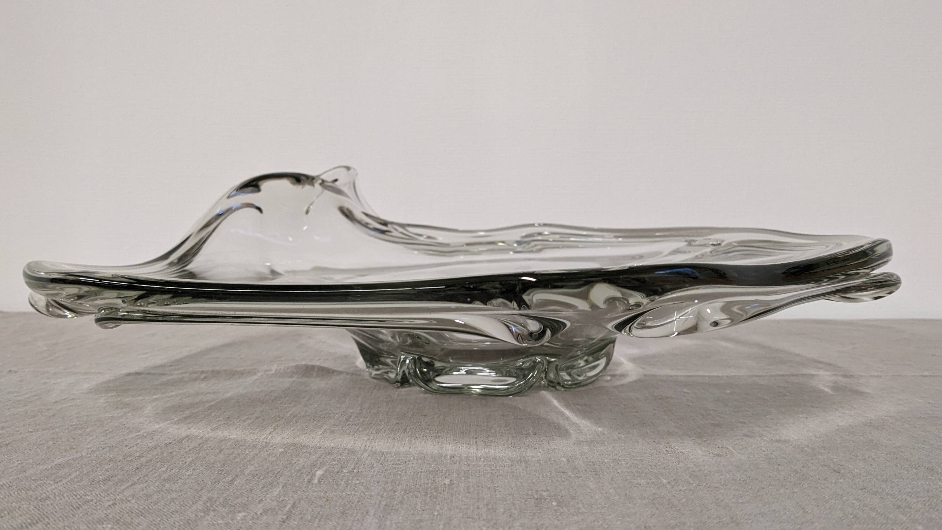 XL Murano glass fruit bowl or pocket emptier, Italy circa 1970
