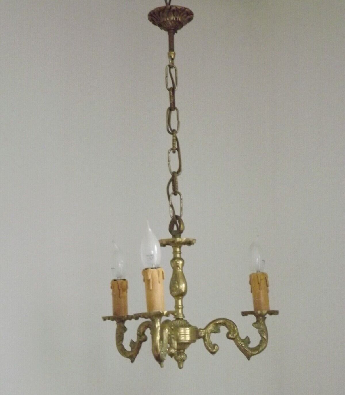 Bronze 3 light chandelier