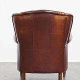Sheepskin Leather Wingback Chair