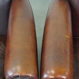 Set of 2 design armchairs made of sheepskin