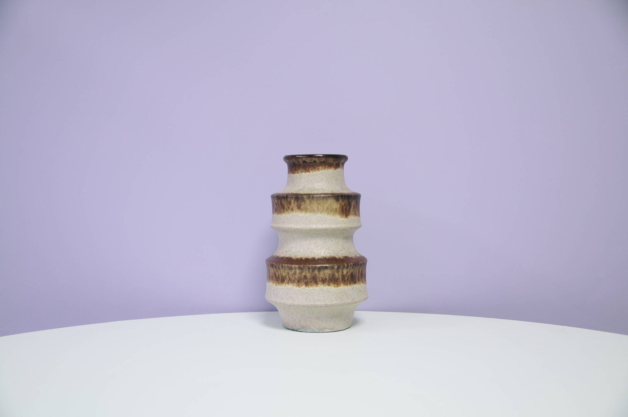 Brown & beige pagoda West Germany vase