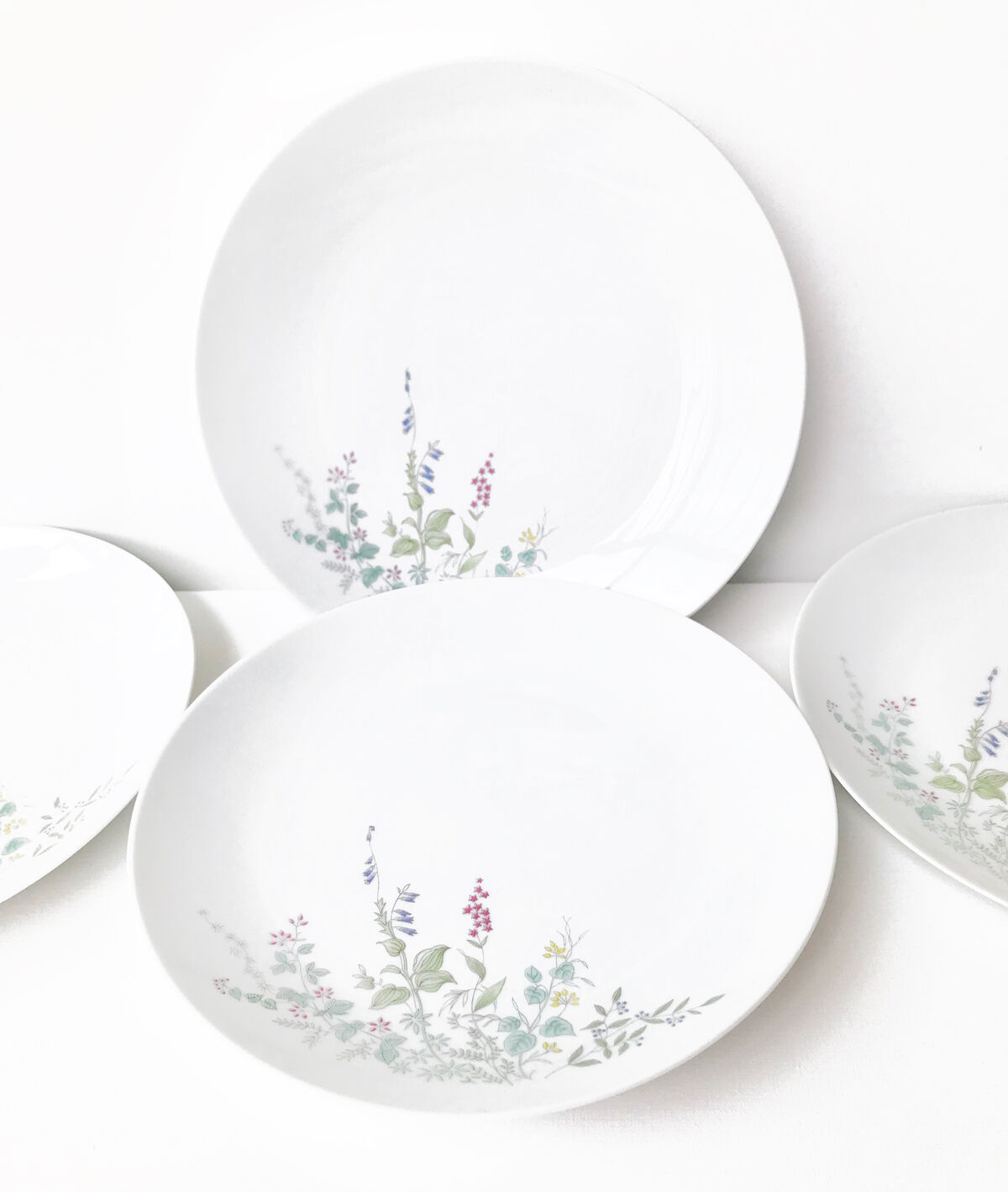 Set of 8 large vintage porcelain plates