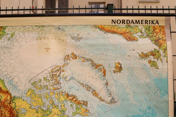 Carte murale de géographie allemande