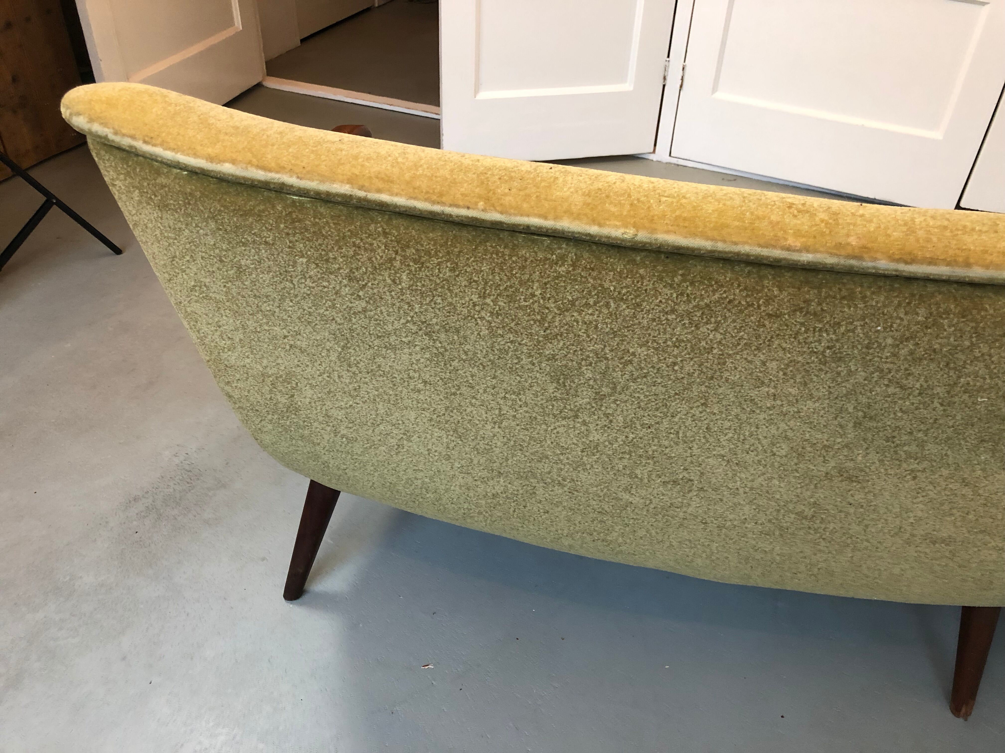 Fifties curved sofa