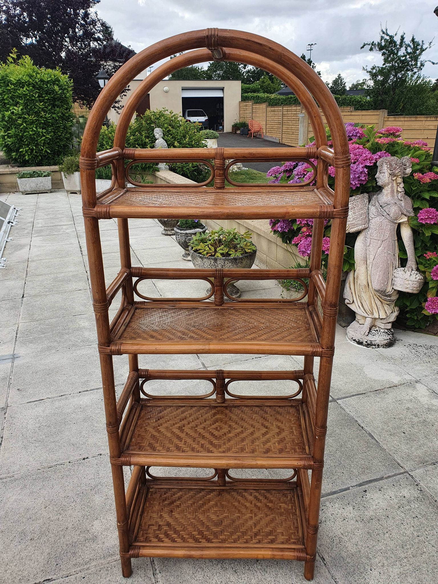 Rattan shelf