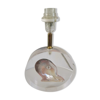 Lamp inclusion shell mother-of-pearl design 70s