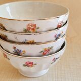 Set de 4 bols à fleurs en porcelaine