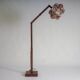 Vintage Danish floor lamp with woven shade