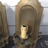 Vintage brass wall lights x 3