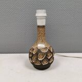 Small beautiful ceramic table lamp in earth colors.