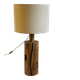 Lampe en bois brutaliste
