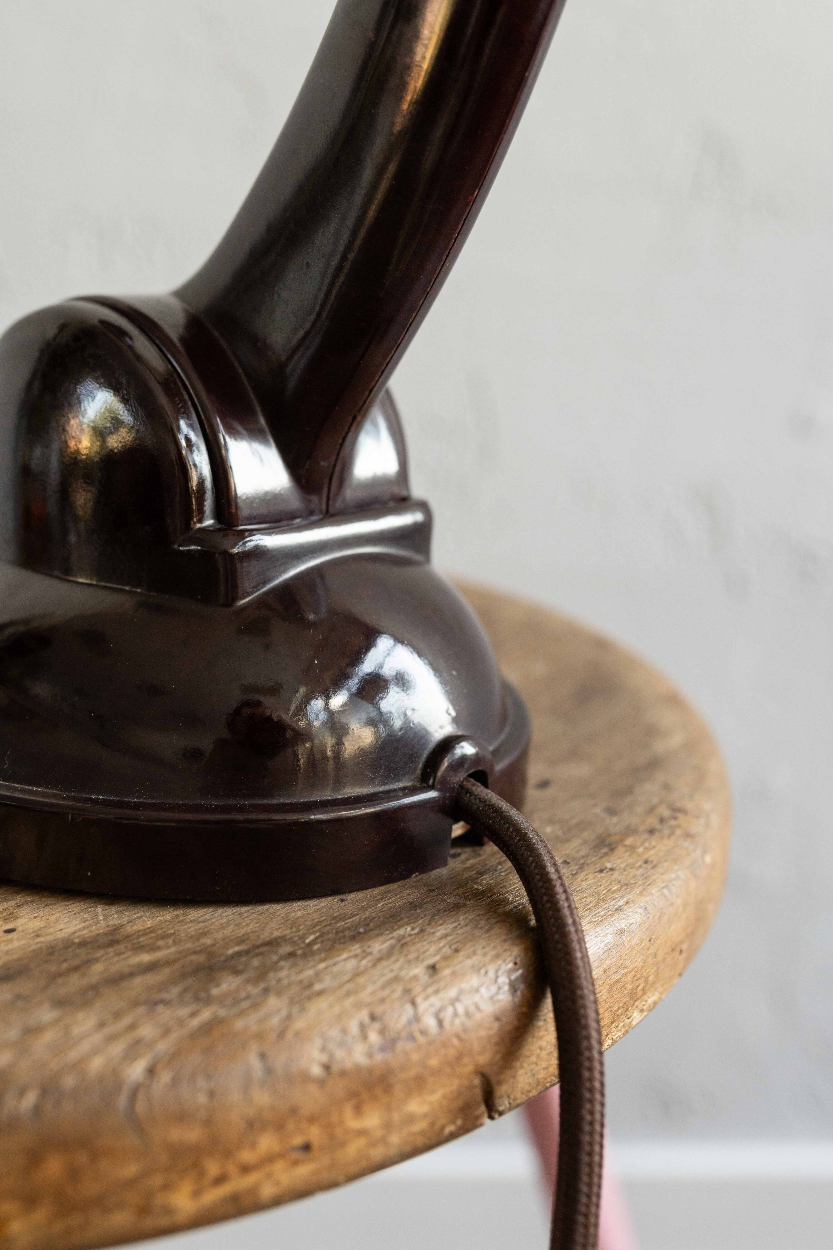 Art Deco Bakelite Desk Lamp Futurit 202 By Eric Kirkham Cole for Gummon Bratislava, Slovakia, 1930s