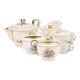 Porcelain tea service by Théodore Haviland, gilded patterns.
