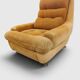 Fauteuil lounge velours côtelé "Gamba S.A. Paris" – Teinte Pêche / Abricot